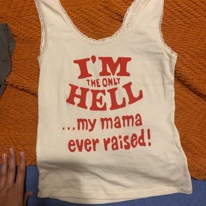 Bandit brand lace rib tank top